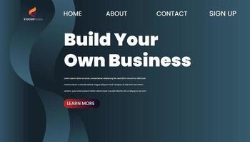 Abstract Background Website Landing Page free Vector build your own business