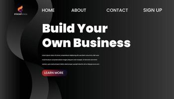 Abstract Background Website Landing Page free Vector build your own business