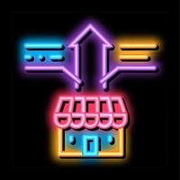 franchise growth business neon glow icon illustration vector