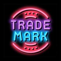 trade mark logo neon glow icon illustration vector