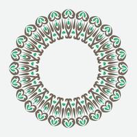 free Decorative line art frame for design template. Elegant vector element Eastern style, place for text. retro outline floral border. Lace illustration for invitations and greeting cards