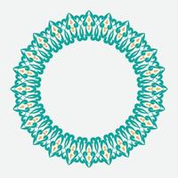 free Decorative line art frame for design template. Elegant vector element Eastern style, place for text. retro outline floral border. Lace illustration for invitations and greeting cards