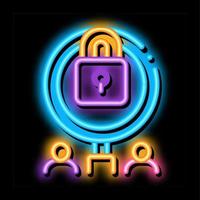 closure of knowledge for research neon glow icon illustration vector