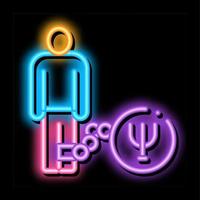 severity in form of psychological disorder in human neon glow icon illustration vector