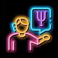 representative of field of psychology neon glow icon illustration vector