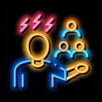 racist expression neon glow icon illustration vector