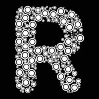 Alphabet letter r design vector