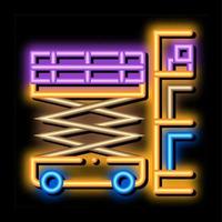 weight lifting machine neon glow icon illustration vector