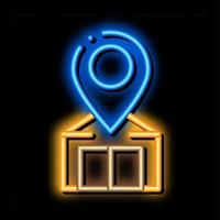 home geolocation neon glow icon illustration vector