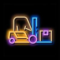 forklift car neon glow icon illustration vector