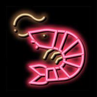 shrimp neon glow icon illustration vector