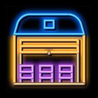 storage garage neon glow icon illustration vector