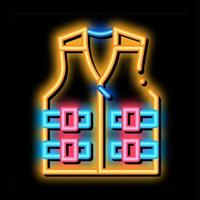 life vest neon glow icon illustration vector