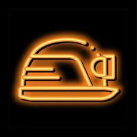 casco de seguridad con ilustración de icono de brillo de neón de linterna