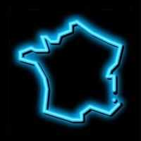 france on map neon glow icon illustration vector