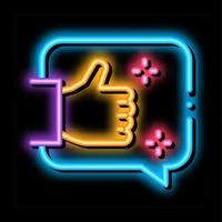 confirmation of right thought neon glow icon illustration vector