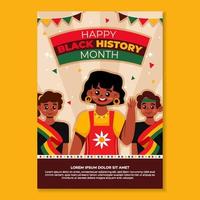 cartel del mes de la historia negra vector