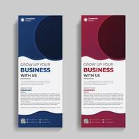 Creative Business and corporate, agency, modern Roll up standee banner design with two colors vector