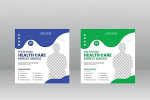 Healthcare or Medical Social Media Post vector