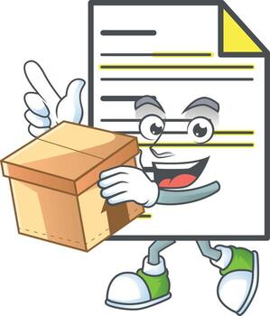 vector de documento de dibujos animados