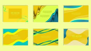 Yellow powerpoint presentation templates set. Use for keynote presentation background, brochure design, website slider, landing page, annual report, company profile. vector