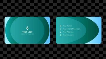Vector green turquoise abstract creative business cards set template