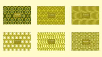 Set of yellowbright patterns. Vector illustration bright design. Abstract  geometric pattern on vibrant background.