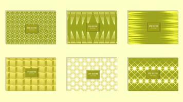 Set of yellowbright patterns. Vector illustration bright design. Abstract  geometric pattern on vibrant background.