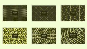 Set of yellowbright patterns. Vector illustration bright design. Abstract  geometric pattern on vibrant background.