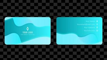 Vector green turquoise abstract creative business cards set template