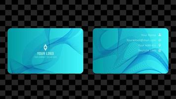 Vector green turquoise abstract creative business cards set template