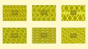 Set of yellowbright patterns. Vector illustration bright design. Abstract  geometric pattern on vibrant background.