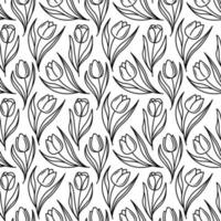 Vector illustration of a seamless leaf pattern. Floral organic background. Leaf texture drawn in doodle style