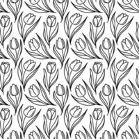 Vector illustration of a seamless leaf pattern. Floral organic background. Leaf texture drawn in doodle style