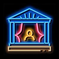 greek ancient theater neon glow icon illustration vector