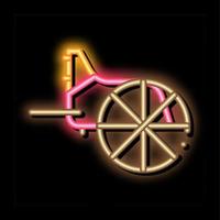 wooden greek wheel neon glow icon illustration vector