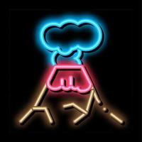 eruption neon glow icon illustration vector