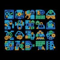 Data Scientist Worker neon glow icon illustration vector
