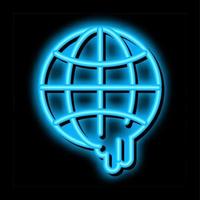 global warming neon glow icon illustration vector