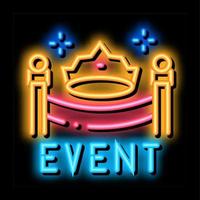 solemn presentation event neon glow icon illustration vector