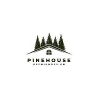 Pines house residence logo vector design template, vector illustration of pine home good for real estate logo