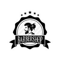 barbería logo vector plantilla v3