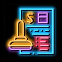 pledge order neon glow icon illustration vector