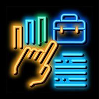 increased efficiency neon glow icon illustration vector