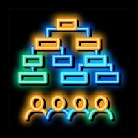 multi-pass algorithm neon glow icon illustration vector