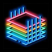 building sheets for home neon glow icon illustration vector