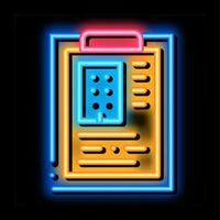 estimate house information neon glow icon illustration vector