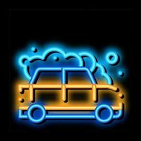 manual car wash neon glow icon illustration vector