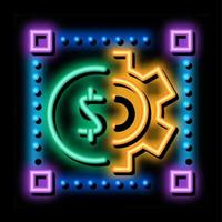 cash account credentials neon glow icon illustration vector