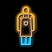 master potter sculptor neon glow icon illustration vector